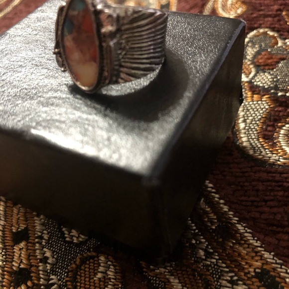 Silver Multicolor Stone Ring - Picture 2 of 2